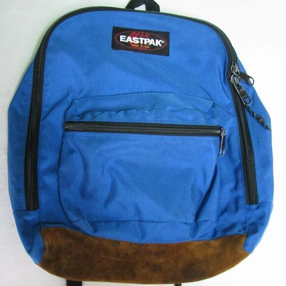 Vintage Eastpak  Leather Bottom Backpack - Picture 1 of 6
